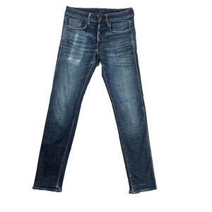 G-Star Raw Jeans Mens 29x32 Blue Slim Fit Tapered Leg Button Fly Streetwear